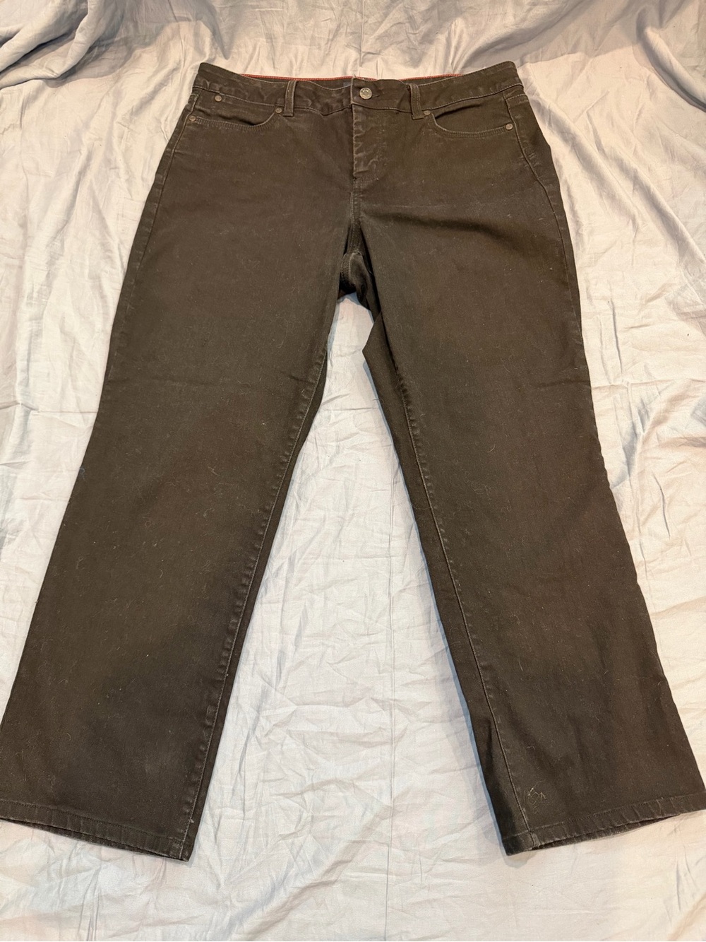 Talbots Curvy Petite Black Jeans Womens 14P Straight Leg